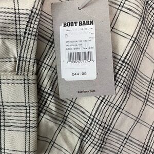 Brooks Brothers Cream and Black Plaid Shirt